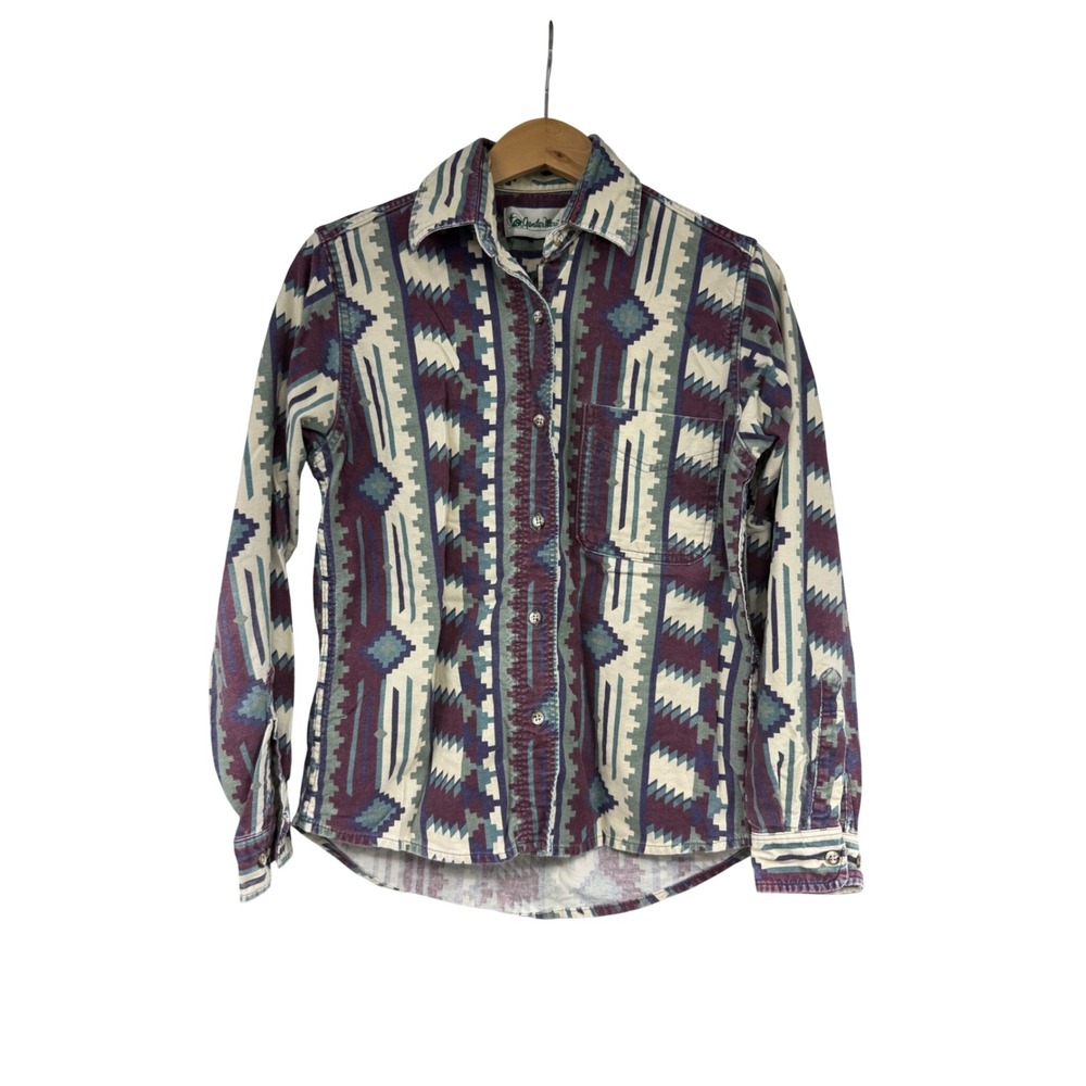 Vintage Gander Mountain Western Southwestern Cotton Button Down Shirt Small USA